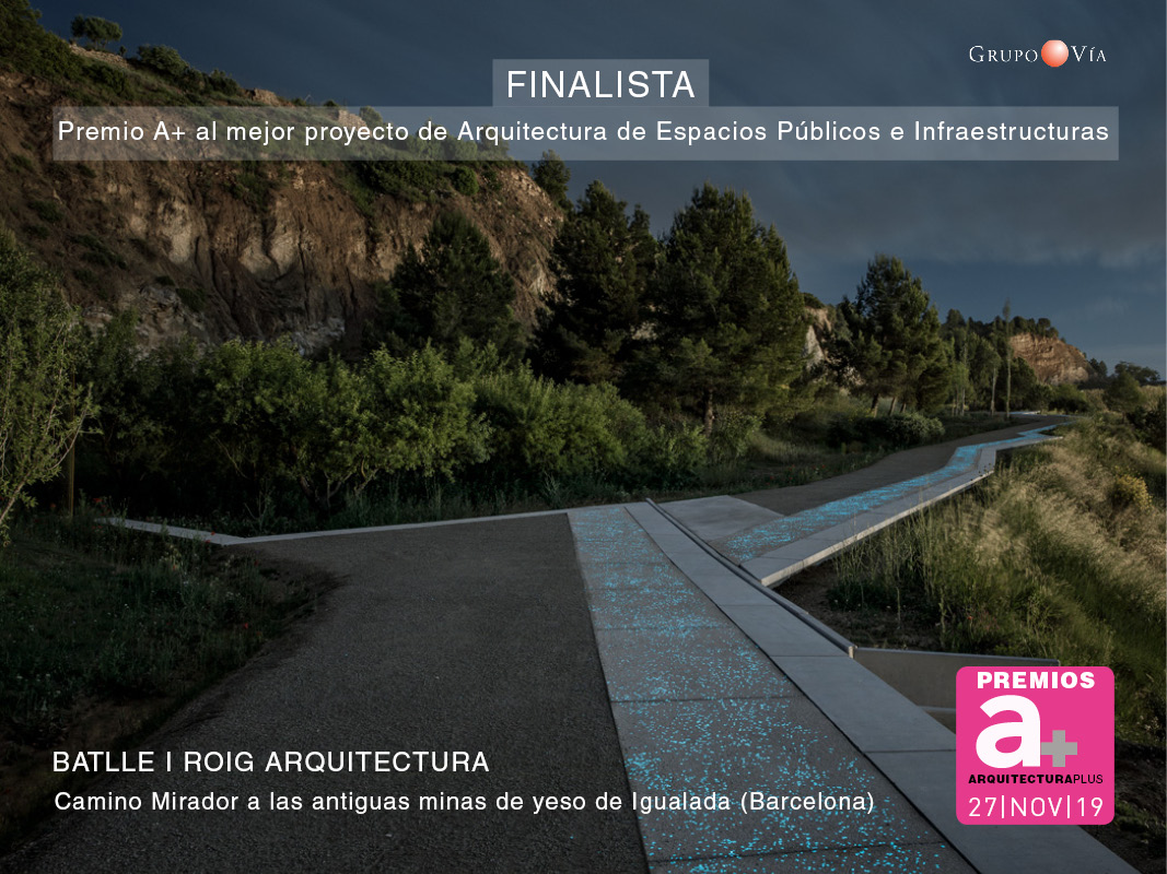Batlle i Roig Arquitectura Camino Mirador a las antiguas minas de yeso de Igualada Barcelona