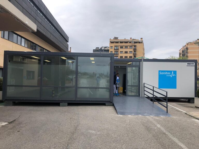 Algeco exterior hospital