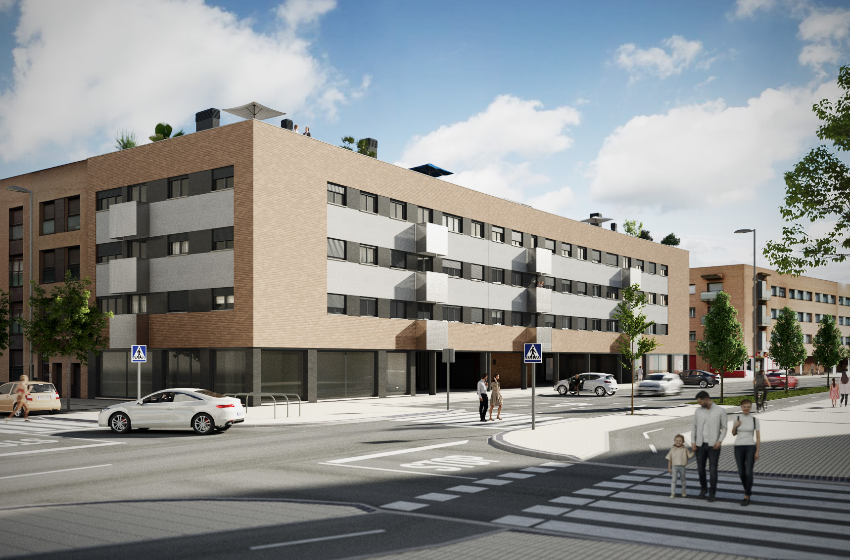 Aelca comercializa 119 viviendas en Pamplona 4 AIORA BUZTINTXURI Imagen Exterior Calle 002