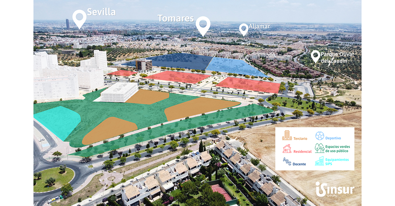 Grupo Insur invertirá 93 millones de euros en un nuevo desarrollo inmobiliario en Tomares 1 plano parcelacion 6351x3993 v10 01 22mbok
