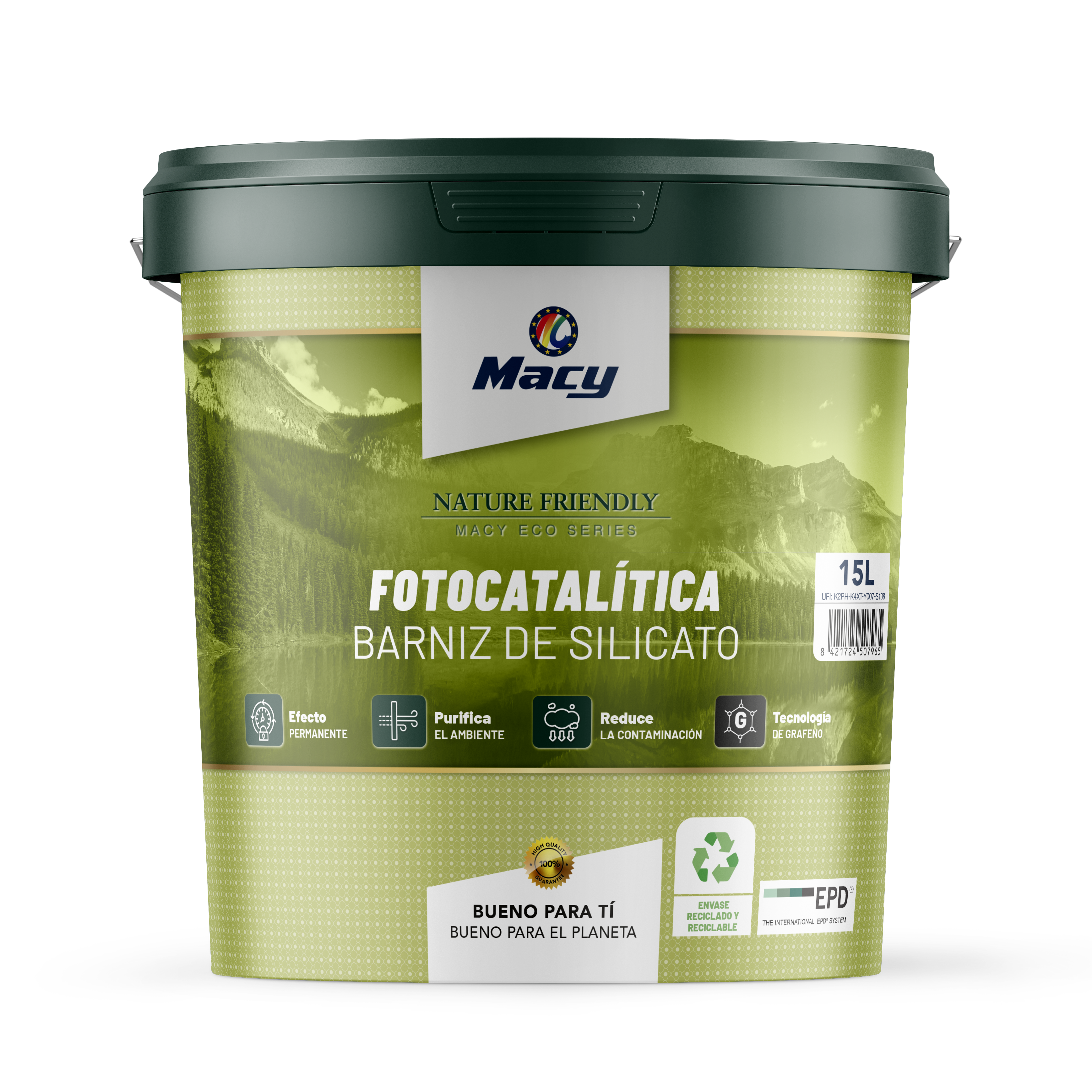 El 90% de los productos de Pinturas Macy disponen de certificaciones DAP 2 fotocatalitica barniz