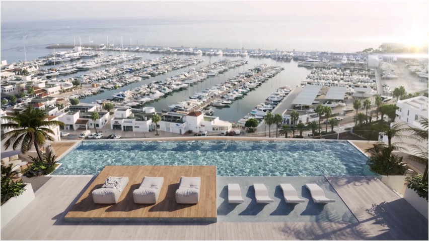 NCalma Homes redefine el lujo sostenible en Ibiza con Waves y Waves Marina: diseños de vanguardia en armonía con el mar 1 NCALMA Infinity Pool Waves Marina