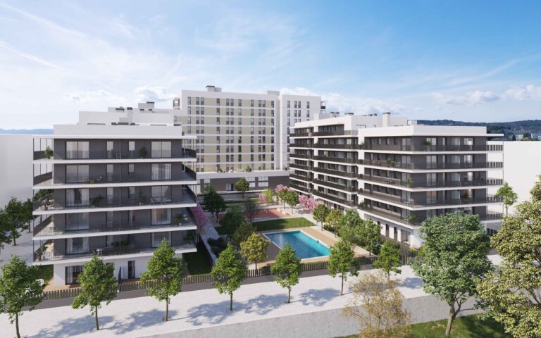 Recreacion de la promocion Godart de AEDAS Homes en Cerdanoya del Valles